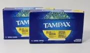 2 TAMPAX TAMPON REGULAR ABSORBENCY/CARDBOARD APPLICATOR/UNSCENTED/10 IN EACH