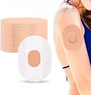 YOUSHARES Sensor Patches for Dexcom G6, 40 Packs Dexcom G6 Sensor Covers Waterproof Adhesive Patches Continuous Glucose Monitor Patch Easy to Use Pre-Cut Adhesive Tape(Beige)