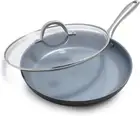 GreenPan Lima Hard Anodized Healthy Ceramic Nonstick 32 cm Wok pan with Helpe...