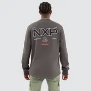 [Nena and Pasadena] Thunder Dual Curved Sweater Asphalt