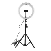 PULUZ PKT3044B Metal Portable Lightweight Mobile Phone Live Broadcast Photography LED Ring Fill Light with Tripod