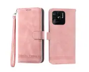 Flip Leather Wallet Case for Redmi 10C - Pink