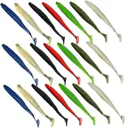 GANAZONO 21Pcs Portable Fishing Lure Kit Soft Lightweight Fishing Baits Artificial