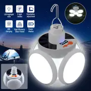 Rechargeable LED Outdoor Camping Tent Light USB & Solar Lantern Hiking Lamp US