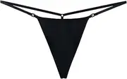 [BIANRUN] Belly Chain Thong Lingerie for Women Sexy Underwear Women Thong G String Pure Colour Ladies Panties Panty Soft Briefs