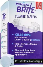 - Retainer Cleaner Tablets for Invisalign, Mouth Guard Cleaner, Night Guard Clea