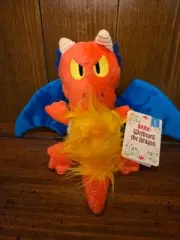 Bark Box Plush Dog Toy Wetbeard The Dragon Crinkle Squeak Large NWT Wizard Magic
