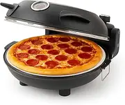 [VibePro] Electric Pizza Maker Oven with Ceramic Stone – 1200W, 420°C Max, Dual Temperature Control, Fast Cooking in 3-5 Minutes, Compact Countertop Pizza Oven for Home and Kitchen
