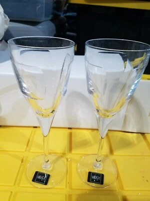 MIKASA crystal Jazz Clear pattern Wine Glass or Goblet - With Box Never Used
