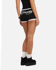 [ED HARDY] Ed Hardy Women's Logo Mini Shorts Black/white - Size M M Black/White