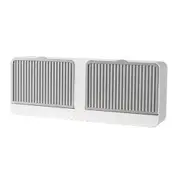 Wall Mounted Shower Box With Lid Double Grids Draining Rack Bathroom Soap Holder