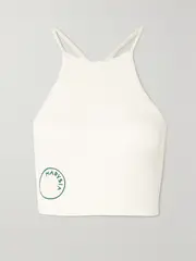 [Marysia] Marysia - + Net Sustain Steffi Scalloped Stretch Recycled-seersucker Sports Bra - White - xx large xx large White