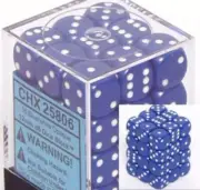 Chessex Dice D6 Sets Opaque Blue with White - 12Mm Six Sided Die 36 Block of ...