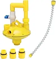 Water Pressure Regulator Valve, Adjustable Garden Irrigation Controller Reducer,Air Pressure Regulator Gauge Water Trap Filter Pressure Regulator for Compressor and Air Tools (Round Tube)