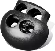 DYZD Plastic Cord Lock End Toggle Double Hole Spring Stopper Fastener Slider Tog