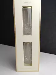 Palermo Stemless Champagne Glasses With 24 Carat Gold Rim In Box Brand New