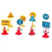 12PCS RBR/C Road Cone Indicator Street Sign Decoration Parts LDRC 1804 1899 Drift 1/16 1/18 RC Car Vehicles Models Acces