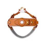 Leather Dog Chest Strap AirTag Harness