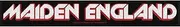 Iron Maiden England Strip Logo Patch (UK Size: One Size) (Black/White/Red)