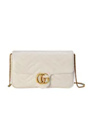 Gucci GG Marmont Detachable Card Case Mini Shoulder Bag One size white