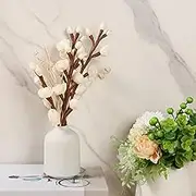 12 Pcs Reed Diffuser Set, Diffuser Sticks Set, Handmade White Flower Diffuser Sticks Elegant Aroma Stick Flower Replacement Refill Rattan for Room Fragrance and Home Decoration