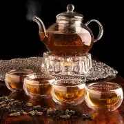 High Quality 9 PCS Glass 28OZ Tea Kettle Infuser Set Borosilicate Glass Tea