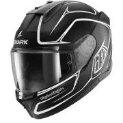 D-Skwal 3 Drone Mat Black White Black KWK Full Face Helmet
