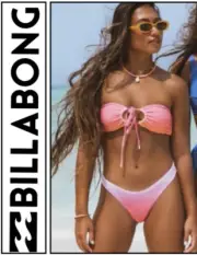 BNWT BILLABONG LADIES DAYBREAK DREW BANDEAU TOP & HIKE SET (M/10) NEW SEASON