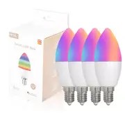MOES 2/4Pcs WiFi Smart Candle LED Light Bulbs E12 5W Dimmable RGB Color Changing