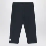[Douuod] Black Shiny Nylon-blend Leggings 12 Y Black