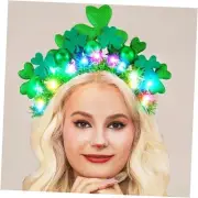 Light Up St Patrick's Day Headband Green LED Shamrock Headband Green Ball