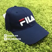 在飛比找Yahoo!奇摩拍賣優惠-【豬豬老闆】FILA LOGO CAP 【現貨】藍 經典 凸