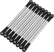 RZXYLRC 8pcs Metal Chassis RC Linkage Links Rod Set with Plastic Rod End for Losi 1/18 Mini LMT RC Car Upgrade Parts Accessories