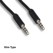 12 feet Slim 3.5mm 1/8" AUX Audio Cable for Stereo Speaker PC MP3 MP4 Male/Male
