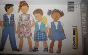 Butterick SEWING Pattern 4831 Toddler Vest Skirt Top 1-6 UNCUT 1 Yard Fashions