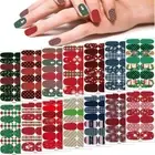 1Seet/14PCS Self-Adhesive Christmas Nail Stickers Nail Art Nail Wraps DIY