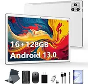 2024 Newest Tablet Android 12 Tablets 10 Inch, Tablet 128GB ROM+16GB RAM (8+8 Virtual), 2 In 1 Tablet with keyboard, Powerful Octa-Core+13MP Camera, 1TB TF Expandable, FHD IPS Display WiFi Tablet PC