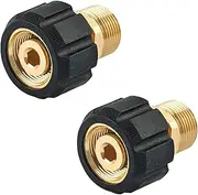 Pressure Washer Hose Adapter, M22 15mm Female to M22 14mm Male Pressure Washer Fittings, 2 Pack