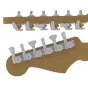 NEW Hipshot GUITAR TUNER UPGRADE KIT 6 INLINE GRIP-LOCK™ OPEN SATIN 6K1GL0S