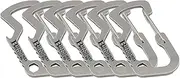 Branded Boards Bushcraft Stainless Steel Key Chain Bottle Opener Carabiner Clip and Bottle Holder Paracord-550 Strap, Hiking, Backpacking, Camping, Hunting, Fishing