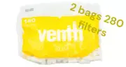 Ventti Slim Yellow 140 Filters X2 Bags 280 Filters.