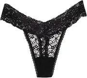[zcgoxvn] Lace Thongs for Women Sexy Tangas See Through Briefs Soft Hipsters Breathable Panties Naughty Lingeries Underwear