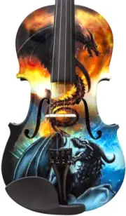 Dragon Spirit Violin Outfit 1/2 w Brazilwood Bow Case Rosin Strings Set Up