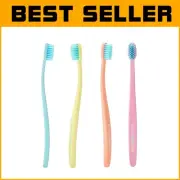 Multipack of 4 Dentist-Designed Ultra-Soft Toothbrushes - Eco-Friendly Rainbow