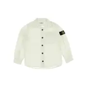 [STONE ISLAND] STONE ISLAND Linen shirt with logo badge Kids 14Y 14Y