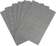 Frediuo 6Pcs Plastic Mesh Canvas for Embroidery Cross Stitch Knit Bag Bottom, Black