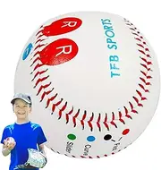 Baseball Pitching Grip Trainer - Bullet Ball Baseball, 9 Inch Baseball Training Equipment | Baseball with Colour-Coded Finger Placement Markings for Left and Right Handed Users, Helps