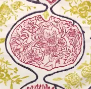 SCHUMACHER Katsugi Fuchsia Chartreuse Green Pomegranate Remnant New