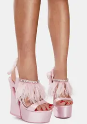 [Sugar Thrillz] Turn Up The Glam Feather Heels