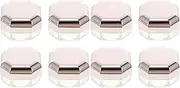 Healvian 8 Pcs Powder Box Cosmetic Travel Containers Sponge Creamy Blush Empty Powder Compact Loose Powder Case Cosmetic Powder Containers Makeup Powder Body Powder Abs